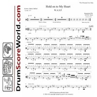 W.A.S.P. - Hold On to My Heart | Drum Sheet 